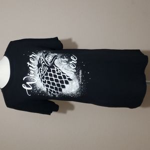 HBO Game of Thrones Winter is Here Black T-shirt Medium
